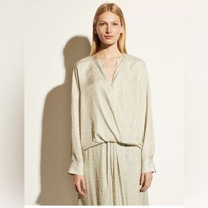 Vince Stone Dot Blouse and Skirt